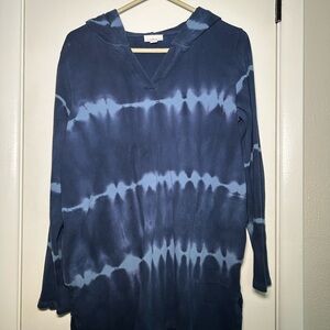 J. Jill Fit Navy Waffle Knit Top